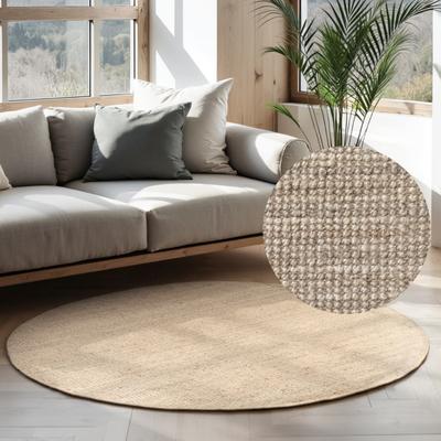 Teppich HANSE HOME "Jaipur Juteteppich, als Läufer und in Rund", beige (naturweiß), H:10mm Ø:160cm, Jute, Teppiche, 100% Naturfaser, Wohnzimmer, Esszimmer, Schlafzimmer, GRS Image