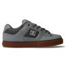 Sneaker DC SHOES "Pure", Gr. 8,5(41), grau (carbon, gum), 55.4% Leder, 44.6% Synthetikmaterial, Schuhe Skaterschuh Sneaker low