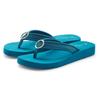 Badezehentrenner LASCANA "Sandale, Pantolette", Damen, Gr. 38, blau (petrol), Obermaterial: 100% Textilmaterial. Decksohle: 100% Synthetik. Laufsohle: 100% Synthetik, unifarben, feminin, Schuhe Zehentrenner Dianette, Zehentrenner, Badeschuh mit...