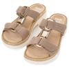Pantolette ARA "CAPRI", Damen, Gr. 40, beige (sand), Veloursleder, unifarben, casual, Schuhe, Sandale, Sommerschuh in Weite G (= weit)