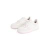 Plateausneaker TOMMY JEANS "TJW RETRO BASKET WASHED SUEDE", Damen, Gr. 38, rosa (weiß, rose), Leder, Lederimitat, sportlich, Schuhe, Freizeitschuh, Halbschuh, Schnürschuh im Basket Look