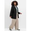 Stretch-Hose SHEEGO "Große Größen", Damen, Gr. 46, Normalgrößen, grau (helltaupe), Obermaterial: 98% Baumwolle, 2% Elasthan, unifarben, casual, regular fit lang, Hosen, im Chino-Stil, aus leichtem Twill