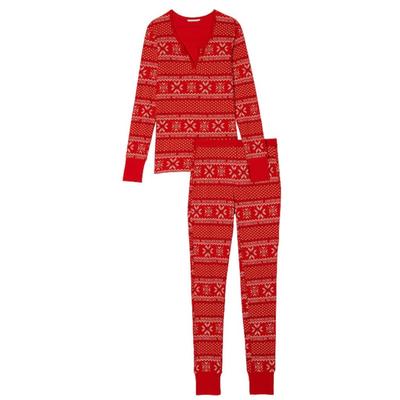 Victoria's Secret Intimates & Sleepwear | Victoria's Secret Thermal Long Pajama Set /L | Color: Red | Size: L