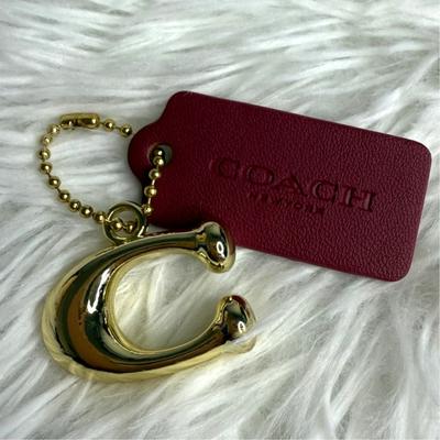Coach Bags | Coach Replacement "C" Hang Tag Key Fob Bag Charm | Color: Gold/Red | Size: Os