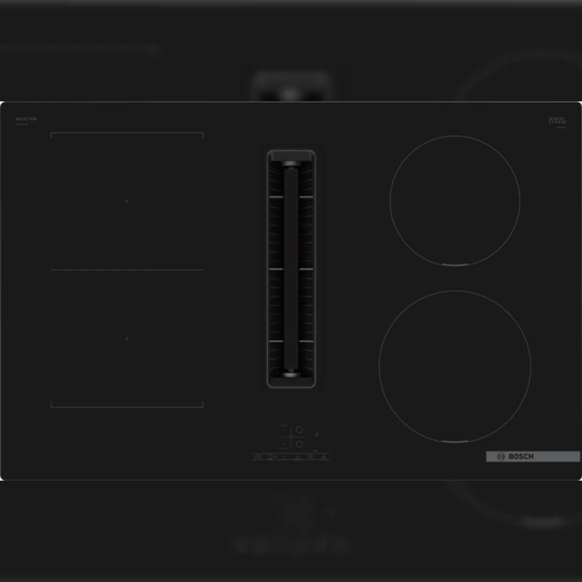 Bosch PVS811GA6, HEZ9VDSB4 + PVS811B16E Set Kochfeld mit Dunstabzug (Induktion) + Flachkanal, 90 °, vertikal S Image
