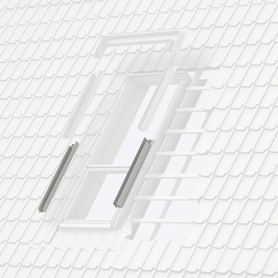 VELUX Eindeckrahmen ETW 0000 Ziegel hoch/Welle Alu Image