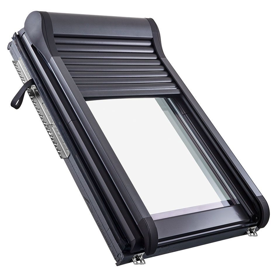 Roto Außenrollladen Designo ZRO E R6R8 Elektrisch, 134x98 cm (13/9)