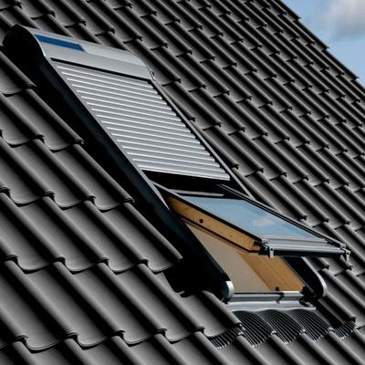 VELUX Solar-Rollladen SSL 0000S Aluminium Dunkelgrau, 75x124 cm (YK45) Image