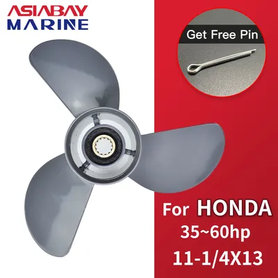 3-blade 13-spline 58130-ZV5-000ZA Aluminum alloy outboard propeller Screw for Honda 35 40 45 50 55 60hp boat motor 11 1/4" x 13"