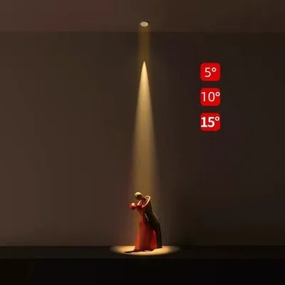 Atmosphere light beam spotlight 5 ° 10 ° 15 ° embedded small angle ceiling light spotlight