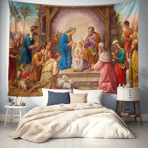 Mittelalterliche Wandteppich Mittelalter Wandteppich Kunst Großes Wandteppich Wanddeko Foto Hintergrund Decke Vorhang Zuhause Schlafzimmer Wohnzimmer Dekoration Image