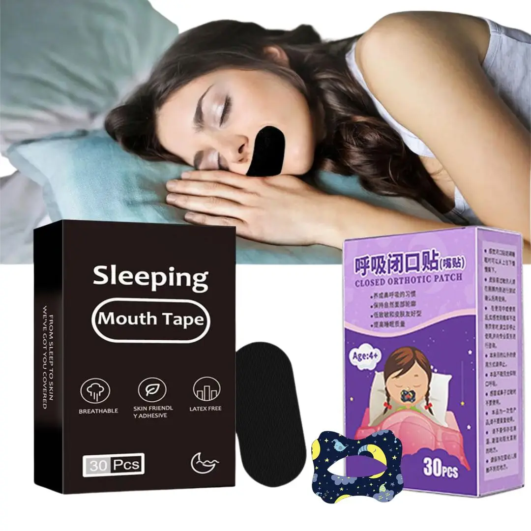 30 teile/schachtel Mund Band Anti Schnarchen Schlafen Halten Mund Schließen Beste Atmung Nasen Streifen Verbesserte Schlafen Schnarchen Relief Image