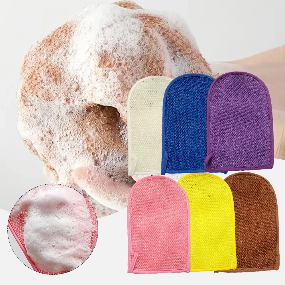 Frauen Bad Handschuhe SPA Peeling Dusche Pinsel Körper Reinigung Peeling Mitt Reiben Abgestorbene Haut Handschuhe Dusche Handtuch Schaum Körper Massage