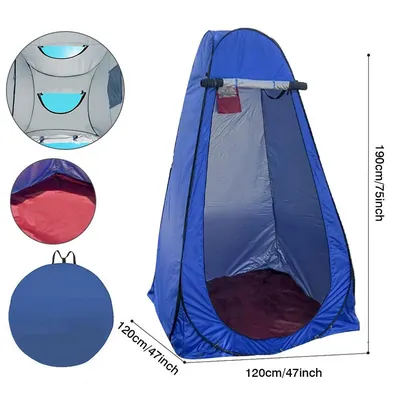 Neue wechselnde Zelte, tragbares Outdoor-Camping-Strand-Sofort-Duschzelt, Pop-Up-Sichtschutz, WC mit Fenstern, Badezelte