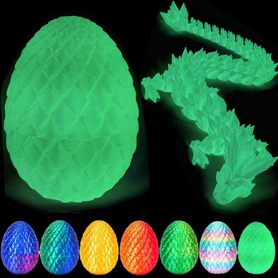 Easter 3D Printed Dragon Egg, Mystery Crystal Dragon Egg Fidget Toys Surprise, Easter Eggs Articulated Crystal Dragon Eggs with Dragon Inside