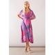 Wallis Womens Petite Pink Floral Midi Wrap Dress - Size 16 UK | Wallis Sale | Discount Designer Brands