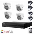 Kit videosorveglianza fullcolor Hikvision 2 mpx 4 telecamere 500 gb