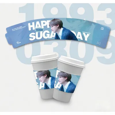 Hot Sale Customized Paper Cupsleeve Cover Logo Kpop Idol Birthday Gifts
