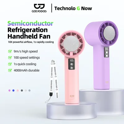 Mini Fan 100 Gear Wind Speed Electric Fan Digital Display Adjustable Turbo Portable Outdoor Handheld