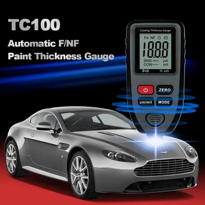 R&D TC100 Car Paint Coating Thickness Gauge Car Paint Film Thickness Tester Measuring FE/NFE Russian