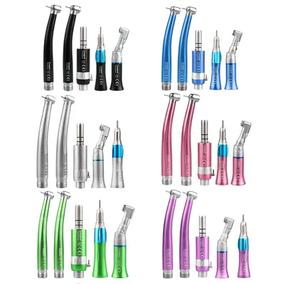 HARBOR Dental Handpiece Set Colour High Low Speed Single/Three Water Spray E-type Air Turbine