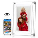 Cadre Photo numérique Wi-FI de 7 ', ips 1024 x 600, Blanc 8G, partagez des Photos ou des vidéos Via