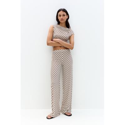 Striped Straight Fit Trousers