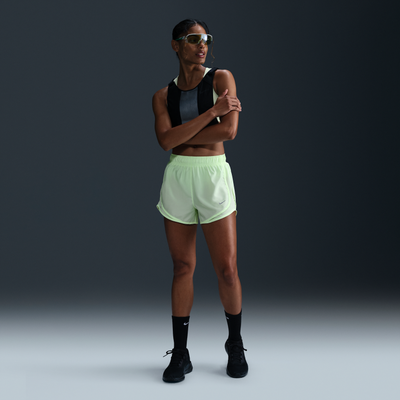Nike Tempo Women's Dri-FIT Mid-Rise Brief-Lined Running Shorts - Yellow - Polyester