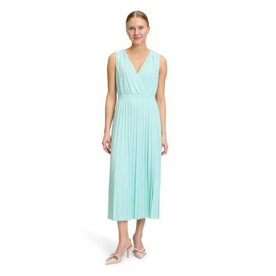 Plisseekleid BETTY & CO "Betty & Co Plisseekleid ohne Arm", Damen, Gr. 36, Normalgrößen, blau (pastel turquoise), Obermaterial: 94% Polyester, 6% Elasthan. Futter: 100% Polyester., feminin, figurumspielend lang, V-Ausschnitt, ohne Ärmel, Kleider,... Image