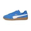 Sneaker PUMA "PUMA Handballschuhe Erwachsene", Gr. 43, blau (royal weiß gum blau beige), Obermaterial: Synthetik, Kuhleder; Futter: Synthetik; Innensohle: Textil; Laufsohle: Gummi, Schuhe