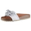 Pantolette VERBENAS "Reina Ecobrush", Damen, Gr. 42, weiß, Nappaleder, modisch, Schuhe, Sommerschuh, Schlappen, Strandschuh für den Sommer