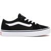 Sneaker VANS "Filmore Decon", Gr. 38,5, schwarz-weiß (schwarz, weiß), Textil, Leder, unifarben mit Farbeinsatz, sportlich, Schuhe Canvassneaker Sneaker low Skaterschuh, aus textilem Canvas-Material