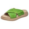 Pantolette RIEKER, Damen, Gr. 41, grün (apfelgrün), Lederimitat, casual, Schuhe, Sommerschuh, Strandschuh, Hausschuh, Schlappen mit bequemem Fußbett