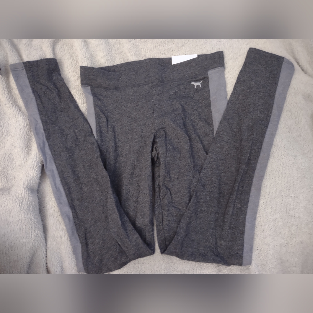 Pink Victoria's Secret Pants & Jumpsuits | Victoria's Secret Pink Gray Side Line Fashion Leggings | Color: Gray | Size: Xs
