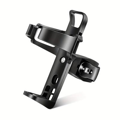 TEMU Nylon Water Bottle Holder For Electric Scooters And Bicycles - Durable, Rotatable, Fits All Models, Strong & Lightweight Design, Red/black Image