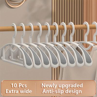 TEMU 10 Non-marking Hangers - Non-deforming, Non-slip, No Shoulder Corners - Drying And Storing Clothes In Your Closet Image