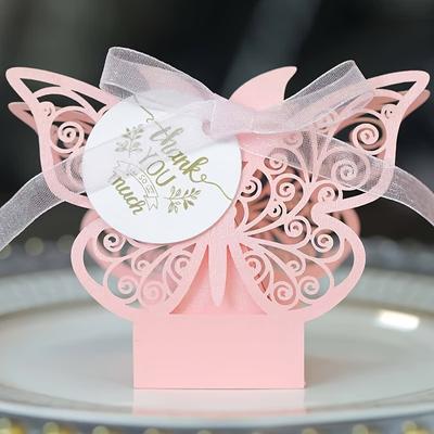 TEMU 10pcs & Chocolate Gift Boxes With Thank You Tags & Ribbon - Elegant Paper Favor Boxes For Weddings, Birthdays, Parties - (white, Pink, Blue, Beige, Golden, Red), Gift Wrapping Supplies Image