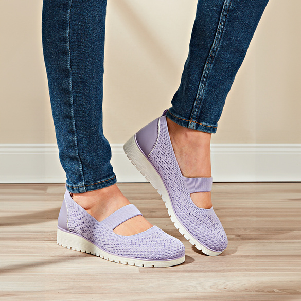 Textil-Slipper "Janine" lila Amélie di Santi Image