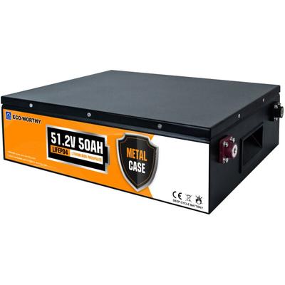 Neuwertig] Eco-worthy 48V 50Ah LiFePO4 Wiederaufladbare Lithium Batterie mit mehr als 3000+ tiefen Image