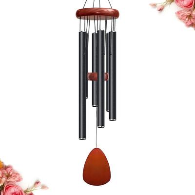 28 Zoll schwarzes Windspiel für den Außenbereich, dekoratives Windspiel für den Außenbereich, Image