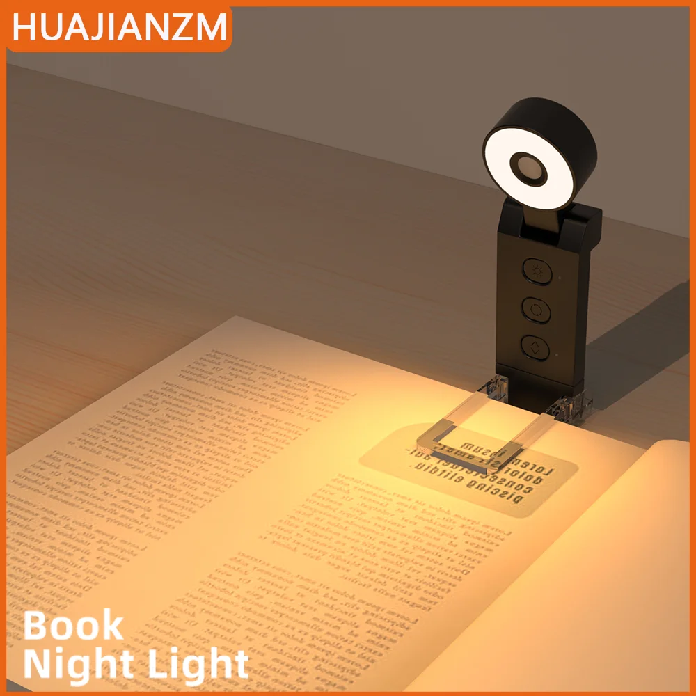 LED Buch Lampe USB wiederaufladbare Leselampe tragbare Mini LED Clip auf Buch Licht Augenschutz Leselampe Nachtlicht Image