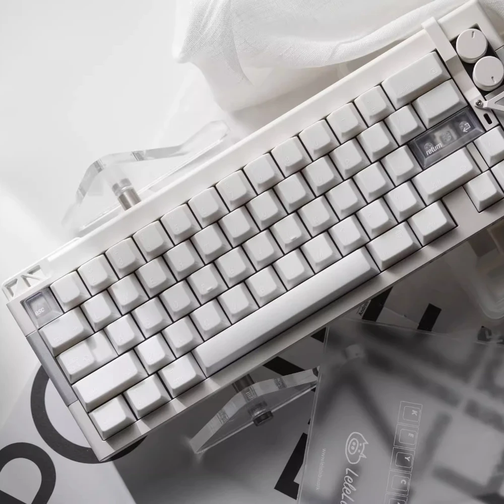 LeleLab Hokkaido Theme Keycap 133key ABS Custom Simple White Keyboard Cap Cherry Profile Gaming KeyCap für mechanische Tastatur Image