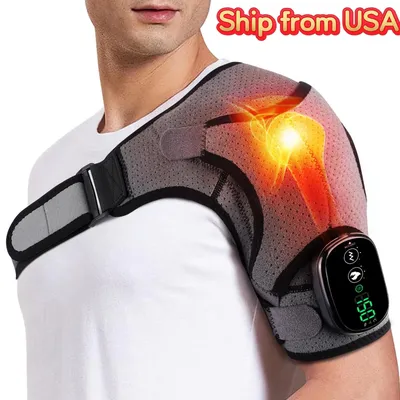 Electric Heating Shoulder Support Belt Vibration 3 Levels Temperature Adjustment Cold Warm Body