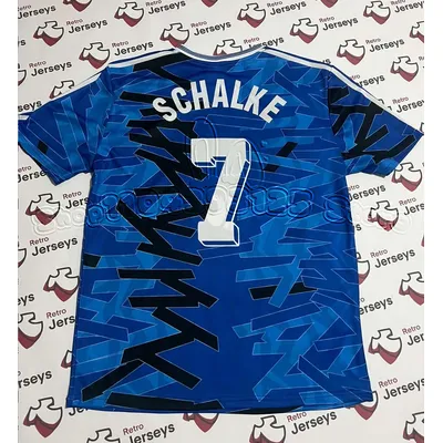 New 2025 Sport Men's Summer Short Sleeve FC Schalke Home 1992-1993 - Retro Jerseys