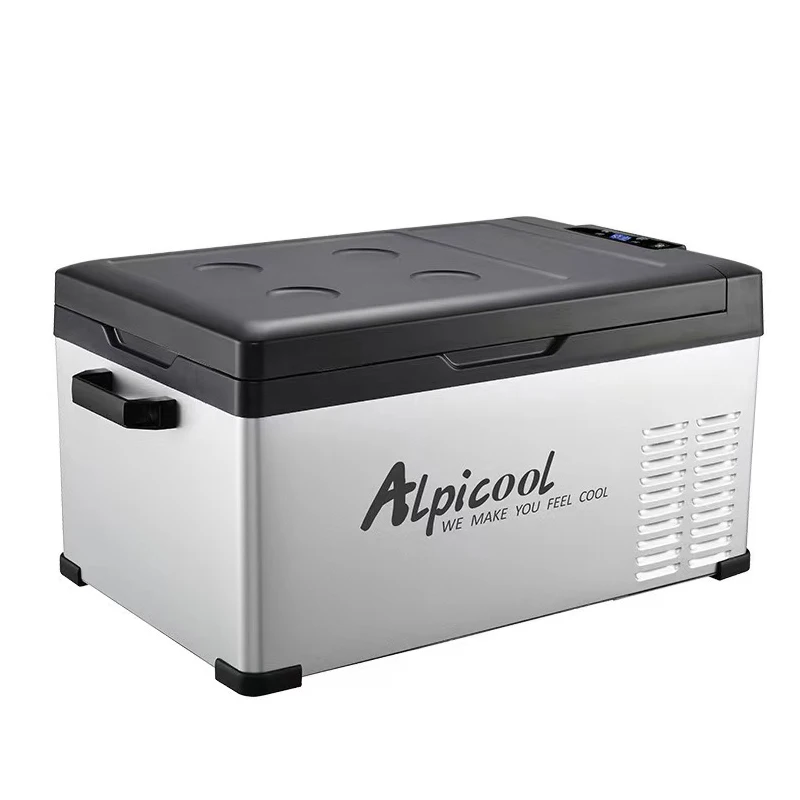 Réfrigérateur à compresseur portable, glacière pour caravane, camping, voyage, congélateur cosmétique, mini réfrigérateur de voiture, AC 110-240V, 12 V, 24V, 15L