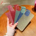 Custodia per telefono glitter Carta di carta fai da te per Samsung Galaxy S25 S24 S23 S21 Fe S22 Ultra Plus Adesivi flash di lusso Accessorio sottile