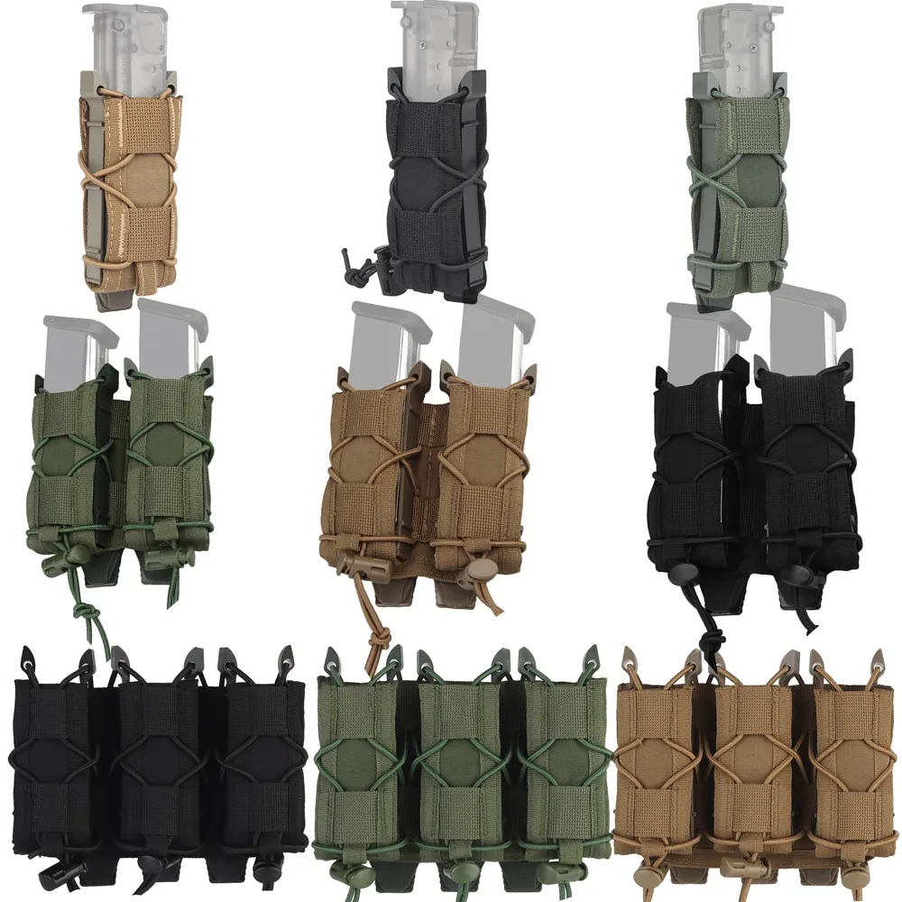 DulMolle-Triple Magazine Poudres, Double Couche Mag Pochettes, Porte-Cartouche Universel pour la html, Glaçage CS, 9mm