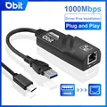 Adattatore Wi-Fi DBIT 3.0 HUB USB Ethernet Tipo C a RJ45 Scheda di rete Gigabit Mini PC Desktop Accessori per laptop Plug and Play