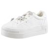 Plateausneaker BUFFALO "PAIRED ICE", Damen, Gr. 40, weiß, Textil, unifarben, sportlich, Schuhe, Schnürschuh, Freizeitsneaker, Halbschuh mit Schmuckelementen