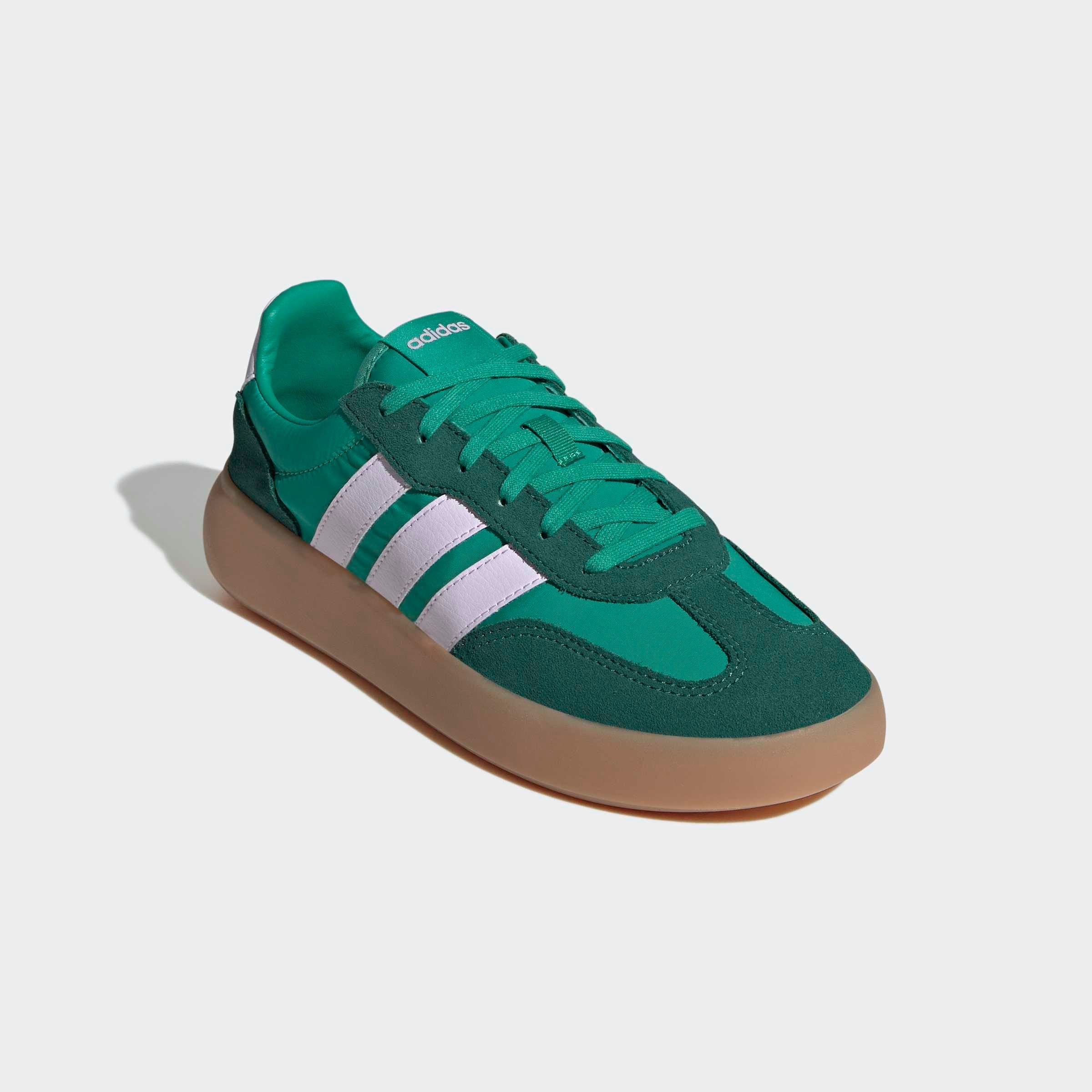 Sneaker ADIDAS SPORTSWEAR "BARREDA DECODE", Damen, Gr. 36, grün (collegiate grün, ice lavender, court grün), Leder, Schuhe Sneaker, inspiriert vom Design des adidas Handball Spezial